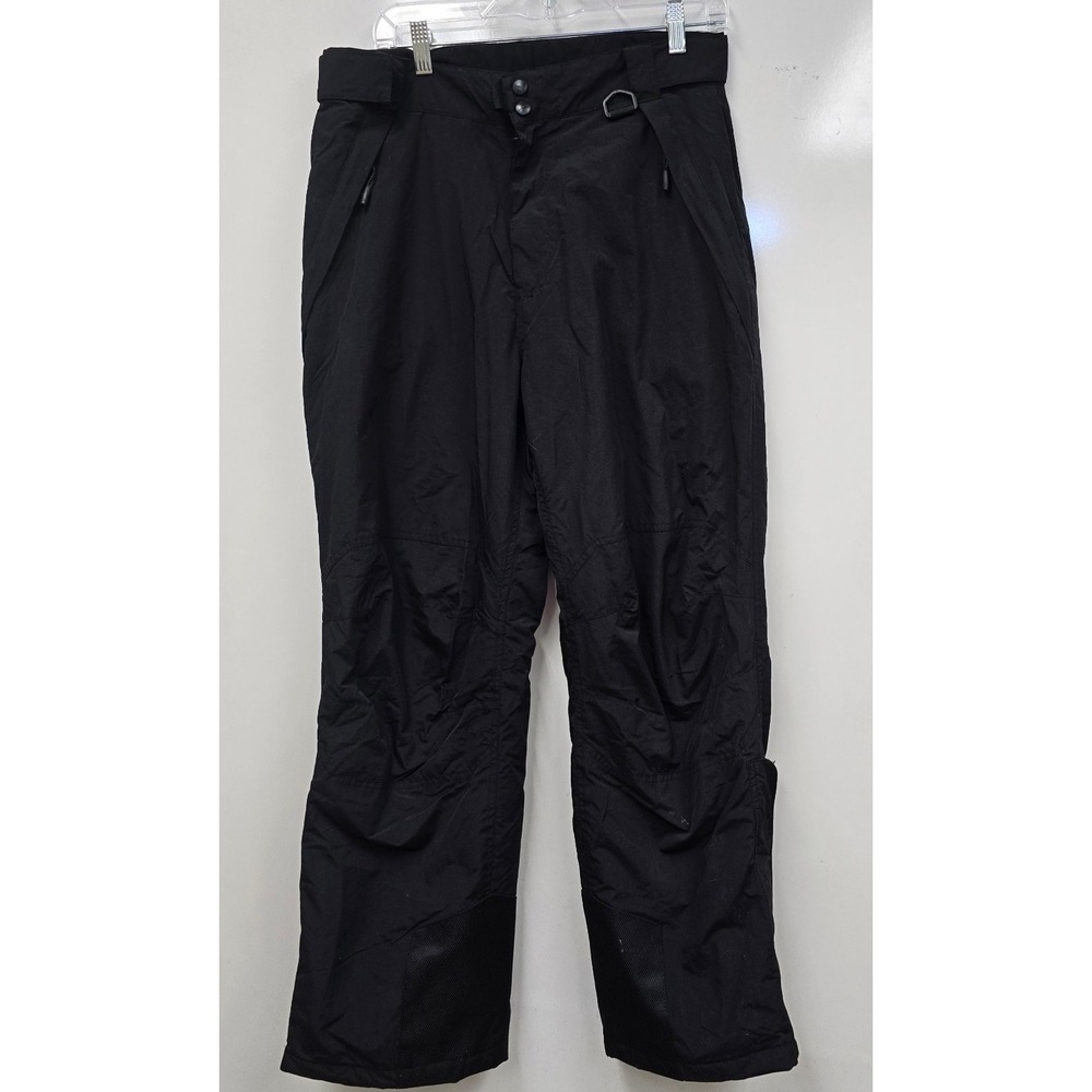 Polar Edge Insulated Ski Pants Men Medium Black Adjustable‎ Waist Zipper Pockets